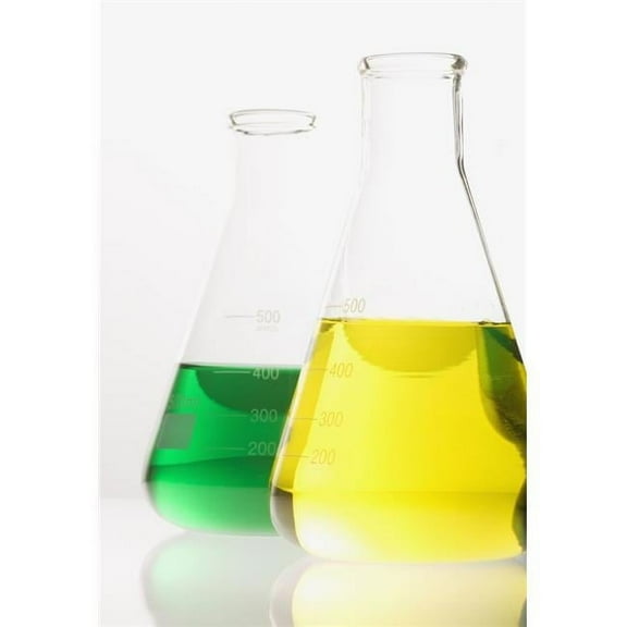 Two Glass Flasks with Colored Solutions Poster Print by Kelly Redinger - 24 x 36 - Large