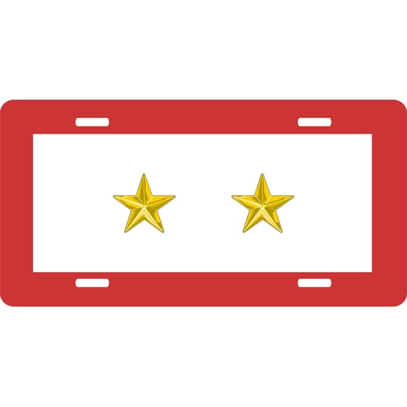 Two Gold Star License Plate