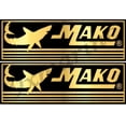 thumbnail image 1 of Two Golden Mako Boat Stickers. 16"X5.25" each, 1 of 2