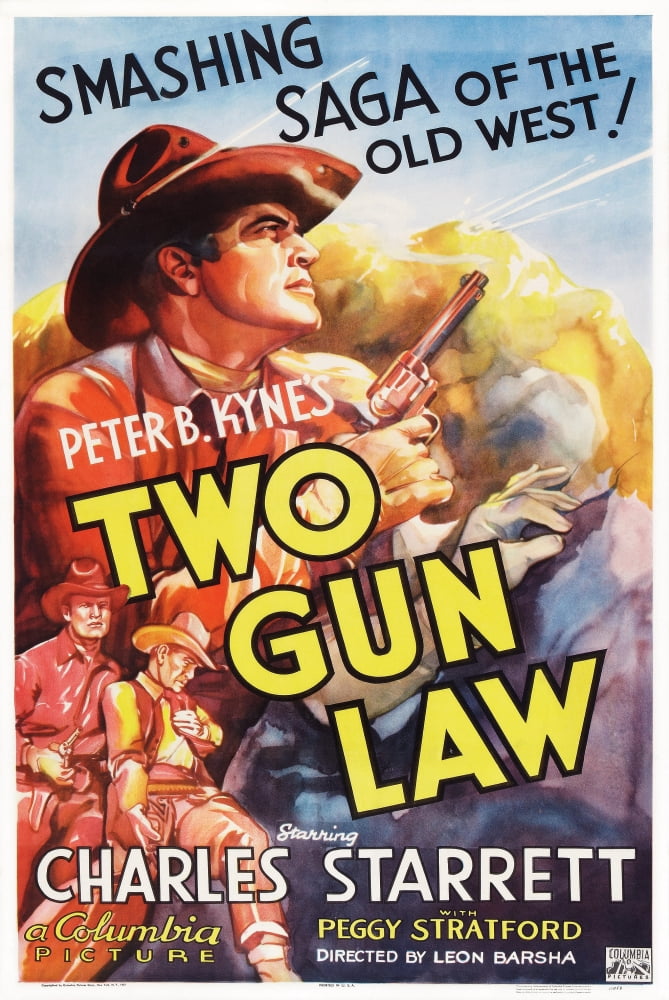 Two Gun Law U Canvas Art -  (11 x 17)