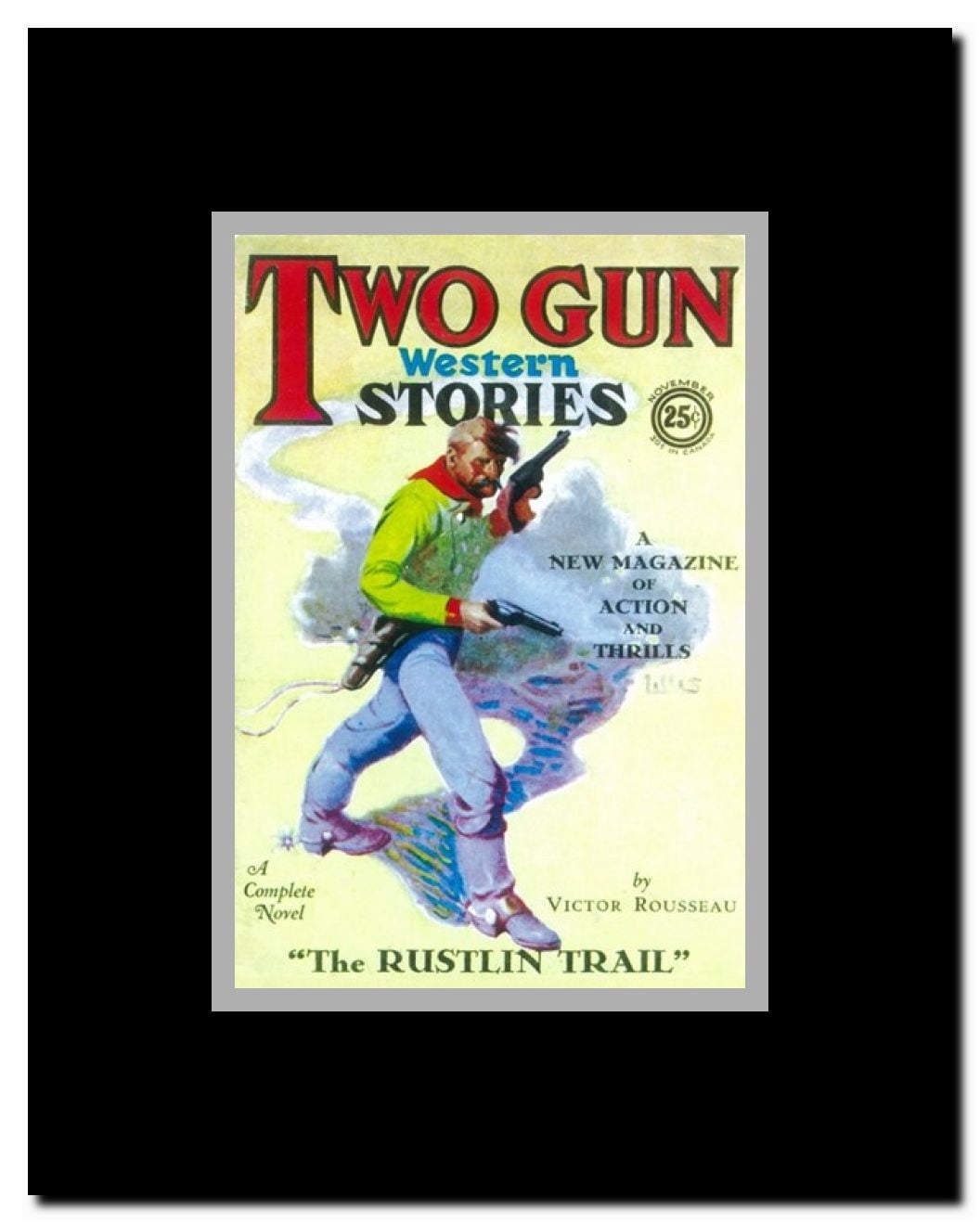 Two Gun Western Stories (Pulp) Framed Movie Poster