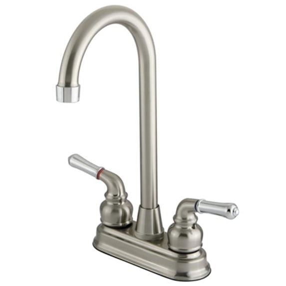 Two Handle 4 in. Centerset High-Arch Bar Faucet