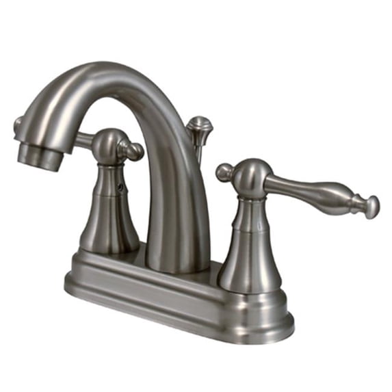 Two Handle 4 in. Centerset Lavatory Faucet with Brass Pop-up