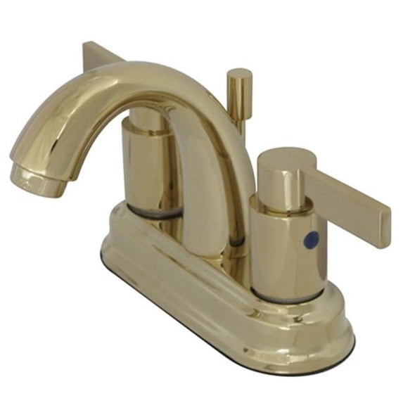 Two Handle 4 in. Centerset Lavatory Faucet with Brass Pop-up
