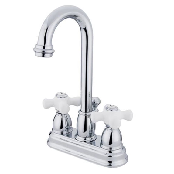 Two Handle 4 in. Centerset Lavatory Faucet with Retail Pop-up - Polished Chrome