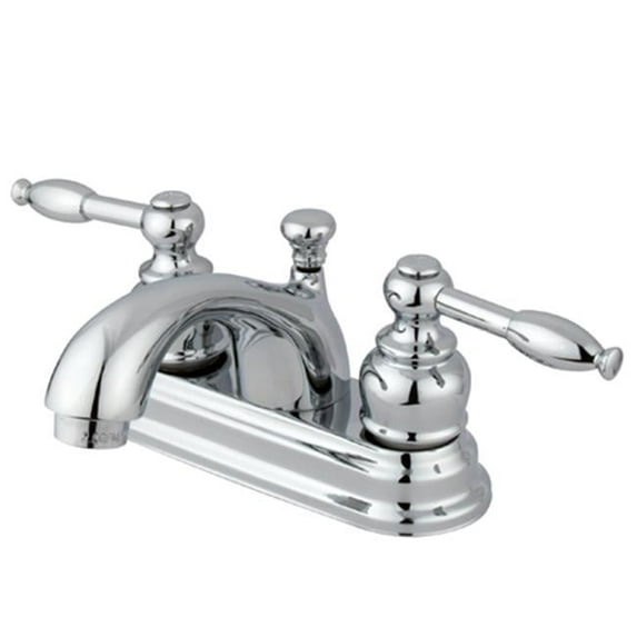 Two Handle 4 in. Centerset Lavatory Faucet with Retail Pop-up - Polished Chrome