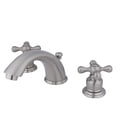 thumbnail image 1 of Two Handle 4 in. to 8 in. Mini Widespread Lavatory Faucet with Retail Pop-up - Satin Nickel, 1 of 1