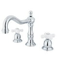 thumbnail image 1 of Two Handle 8 in. to 14 in. Widespread Lavatory Faucet with Brass Pop-up, 1 of 1