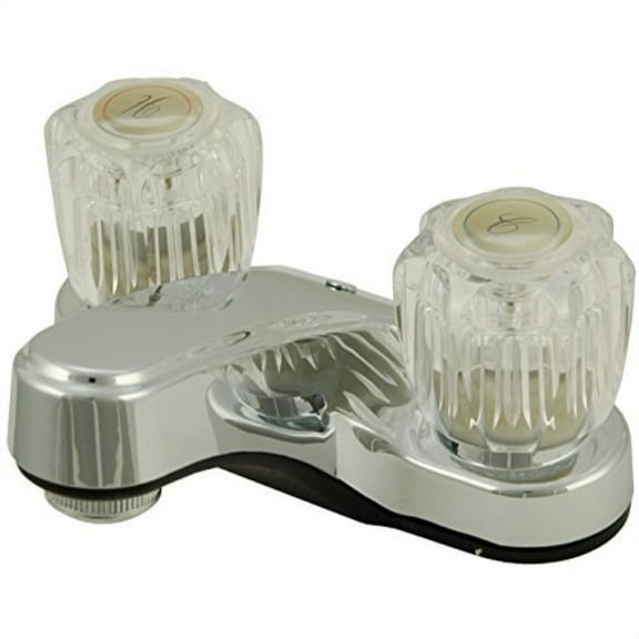 Two Handle Chrome Lavatory Faucet Plastic Non-Metalic for all Recreational Vehicles Travel Trailers Motorhomes and 5th Wheels - By PlumbUSA