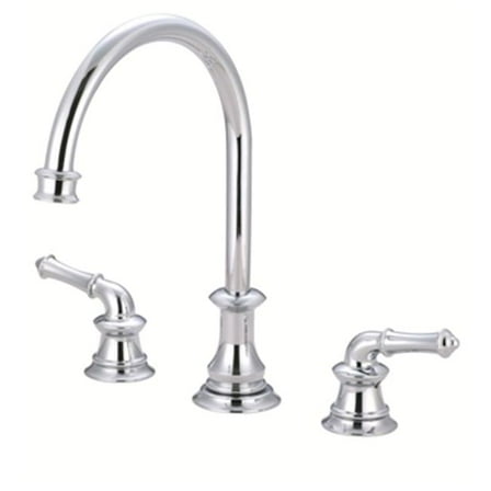 Two Handle Kitchen Widespread Faucet, Polished Chrome