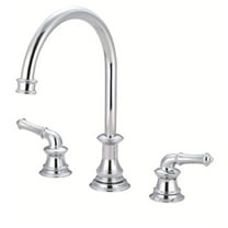 Two Handle Kitchen Widespread Faucet, Polished Chrome