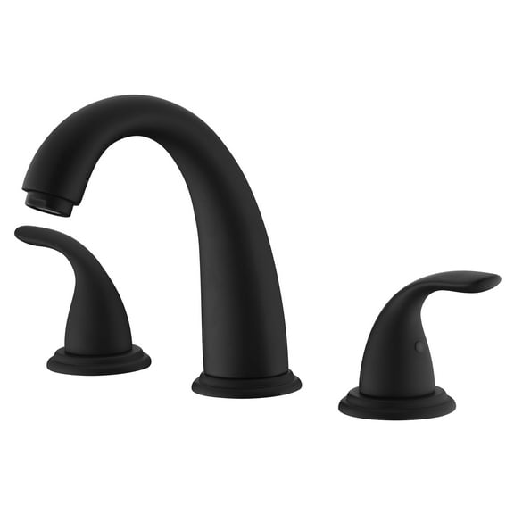 Two Handle Matte Black Roman Tub Faucet with Valve, High Flow 3 Hole Deck Mount Bathtub Faucet