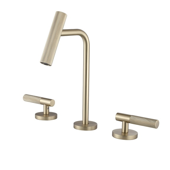 Two Handles Wall Mounted Bathroom Sink Faucet, Solid Brass Matte Black Lavatory Basin Faucet