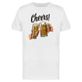 thumbnail image 1 of Two Hands Holding Beers T-Shirt Men -Image by Shutterstock, Male 3X-Large, 1 of 2
