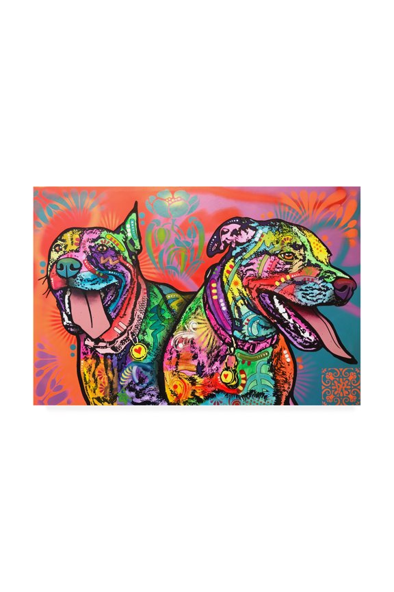 Two Happy Pups' Canvas Art by Dean Russo