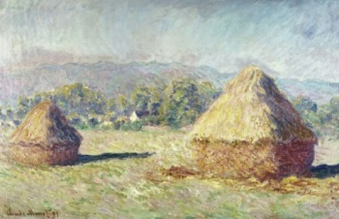 Two Haystacks Claude Monet (1840-1926French) Oil on canvas JH Whittemore Collection Naugatuck Connecticut Canvas Art - Claude Monet (18 x 24)