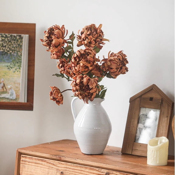 Two-Head Seattle Dahlia Flower Stem 26.7" Tall