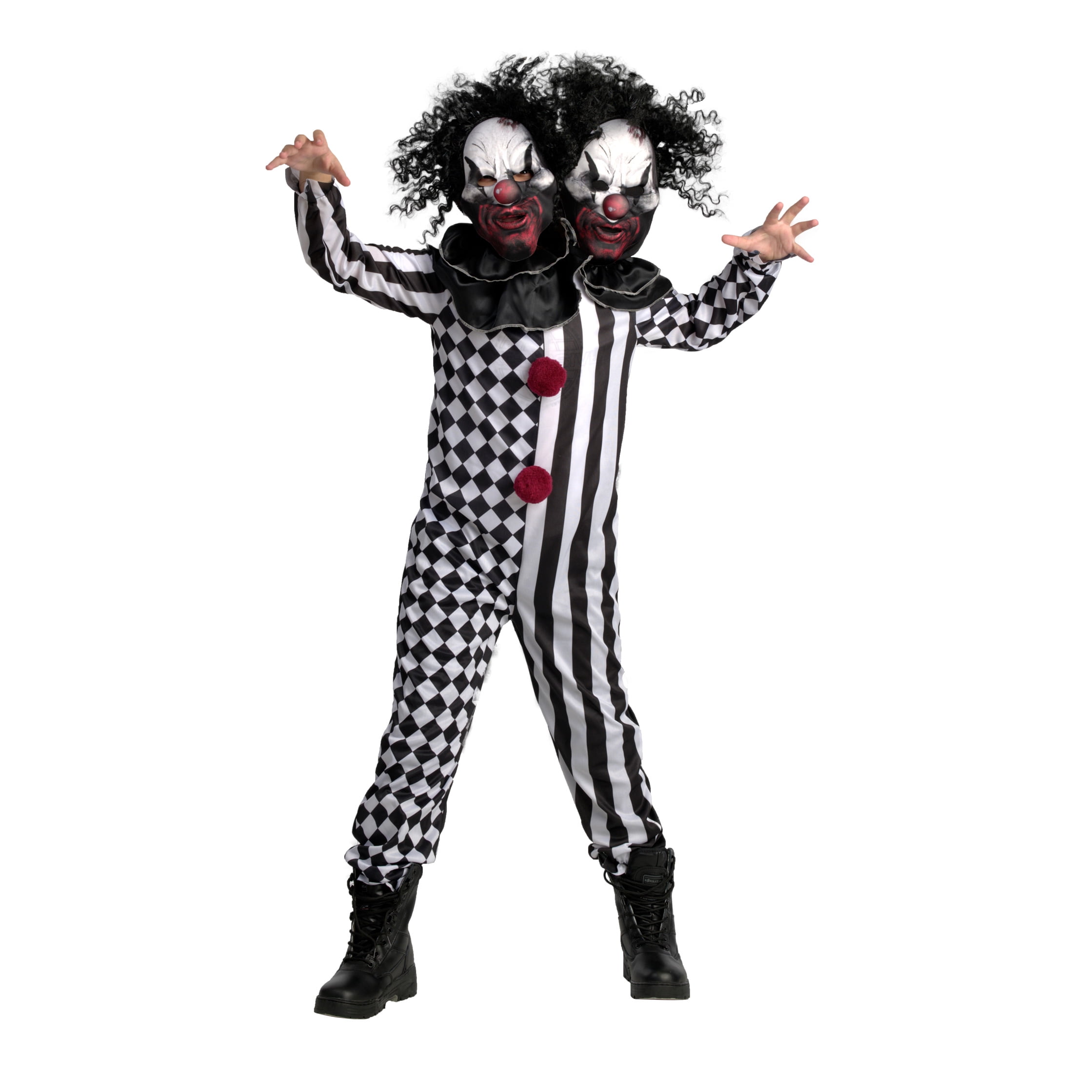 TwoHeaded Clown Unisex Child Halloween Fantasy Costumes