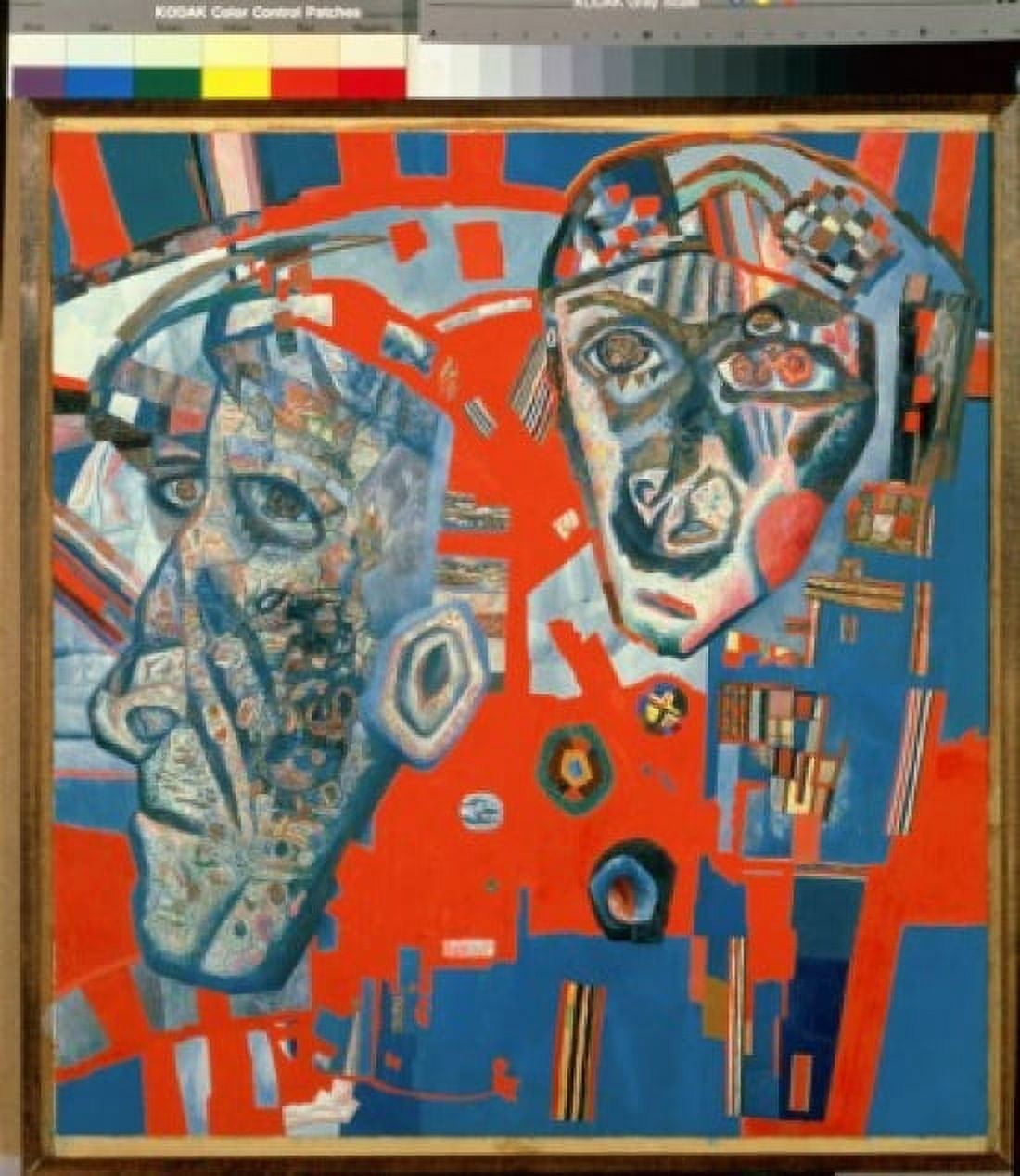 Two Heads by Pavel Nikolaevic Filonov oil on canvas 1925 1883-1941 Russia St Petersburg State Russian Museum Canvas Art - Pavel Nikolaevic Filonov (18 x 24)