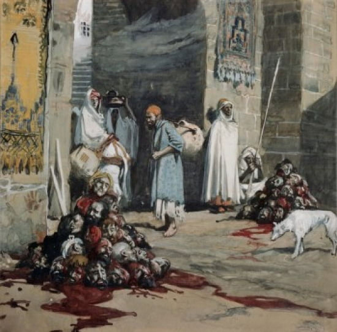 Two Heaps of Skulls at the City Gate James Tissot (1836-1902 French) Jewish Museum New York City Canvas Art - James Tissot (18 x 24)