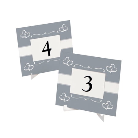 Two Hearts Table Paper Frames - Party Supplies - 10 Pieces
