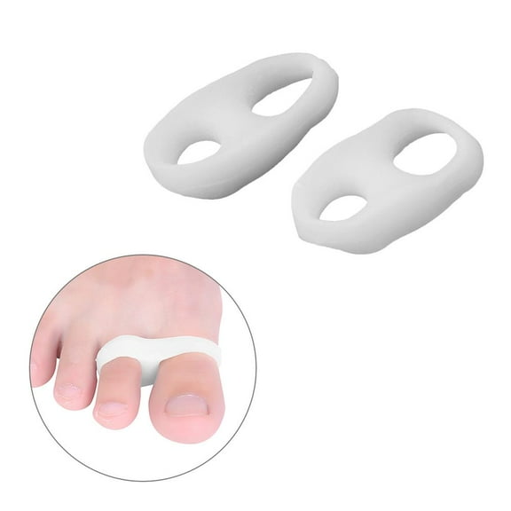 Two Hole Gel Toe Separator, 2 Pcs Toe Spacer for Overlapping Toe, Calluses, Blister, Relieve Foot Pain, Stretcher Toe Corrector for Toe Bunion Pain, Foot Care Product