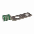 thumbnail image 1 of Two-Hole Compression Lug, 1 AWG Max, 1/2 in Stud, Short Barrel, Copper, Green, 1 of 1