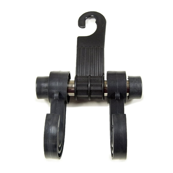 Two-Hook Car Hanger Organization Device, Black, from Seat Belt Extender Pros