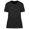 thumbnail image 1 of Two Horse Heads T-Shirt Women -Image by Shutterstock, Female Medium, 1 of 2