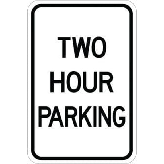 Two Hour Parking Parking Signs Metal Sign Tin Sign 12x16 Inch - Caution Safety Warning Security Signs Indoor & Outdoor Signs for Home, Office, Work