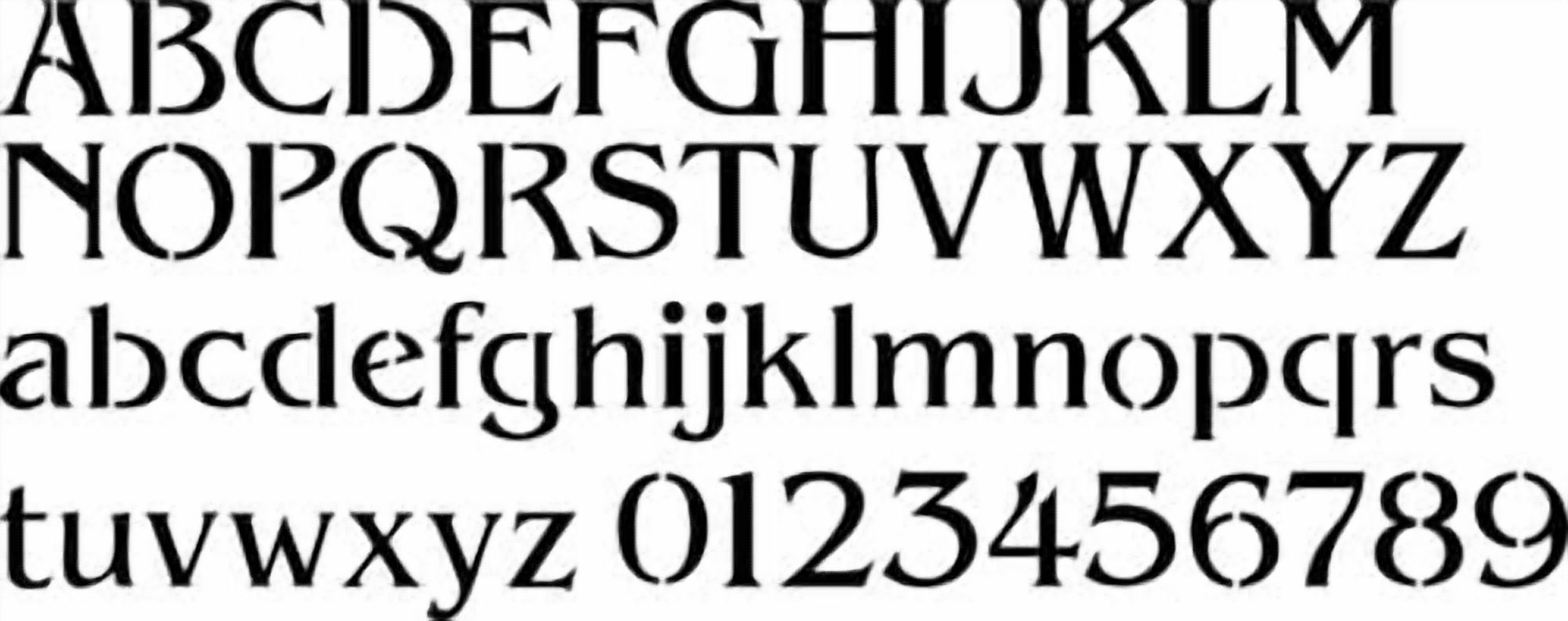 Two Inch Alphabet Wall Stencil SKU #2729 by Designer Stencils