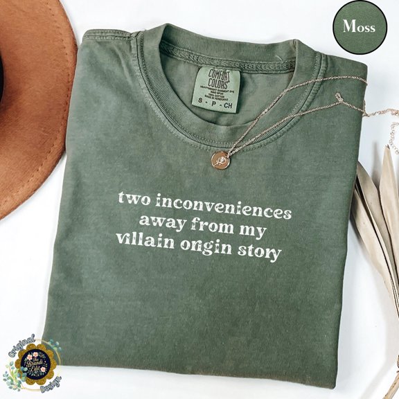 Two Inconveniences Away From My Villain Origin Story Shirt Funny Reader Tee Sarcastic Book