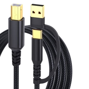 Two Interfaces USB A C To B Printer Cord Heavy Duty Controller Data Cable