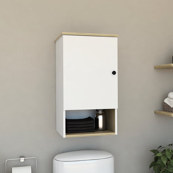 Two Internal & One Open Shelf - Modern Cabinet Design - Bathroom Function - Stable Mount