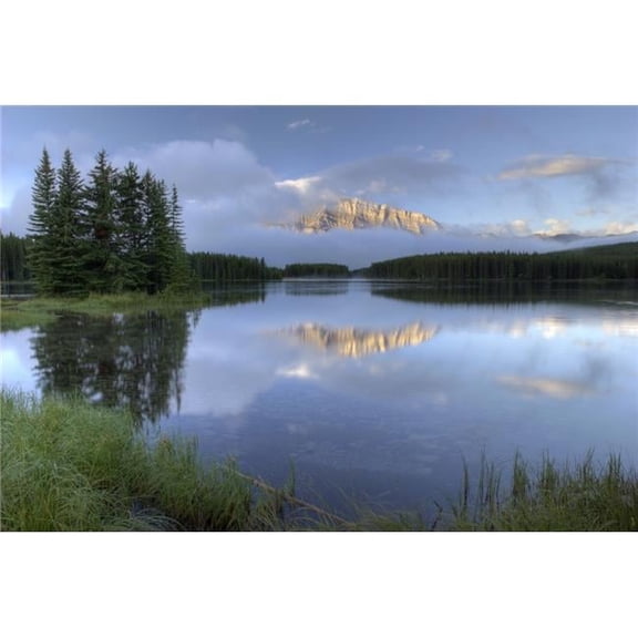 Two Jack Lake Banff National Park Alberta Canada Poster Print, Large - 34 x 22