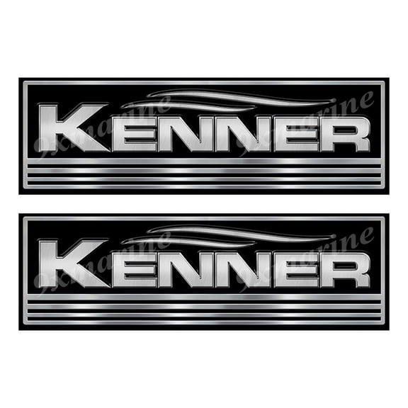 Two Kenner Custom Stickers - 10 inch long set. Remastered Name Plate