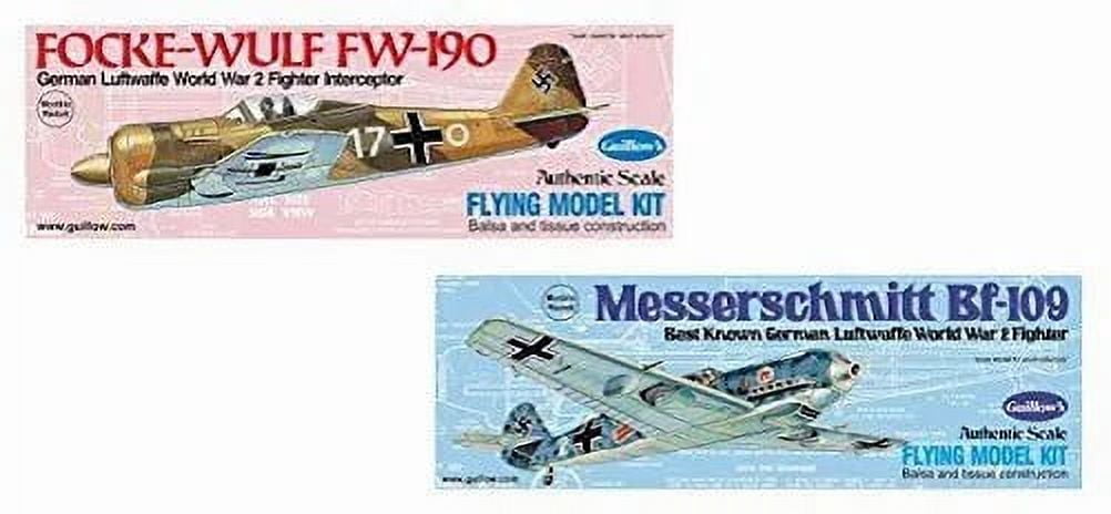Two Kits Two Kits- Guillow's Balsa Wood WWII German Fighters SMU-502-505 ...