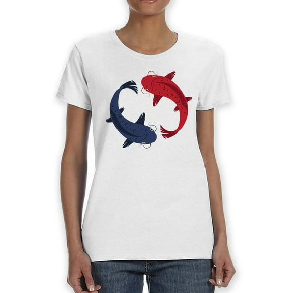 Two Koi Fish T-Shirt Women -SPIdeals Designs, Female 3X-Large