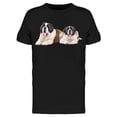thumbnail image 1 of Two Laid Saint Bernard Dogs T-Shirt Men -Image by Shutterstock, Male Small, 1 of 2
