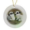 thumbnail image 1 of 3drose, Two Lambs in Hay, Circle Porcelain Ornament, 1 of 7