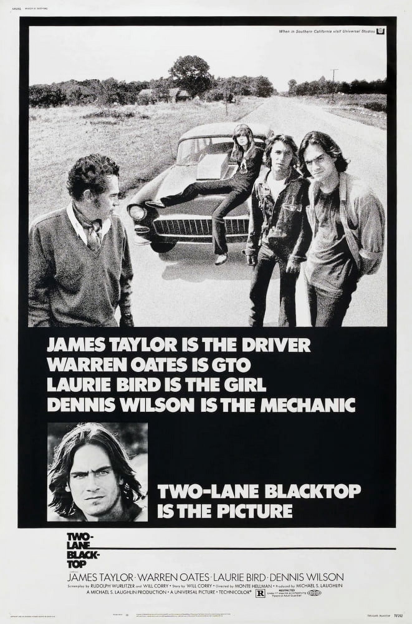 Two-Lane Blacktop U Canvas Art - (11 x 17)