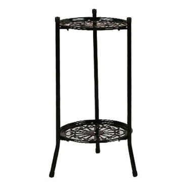 Magshion Bamboo 2 Tier Tall Plant Stand Pot Holder Small Space Table ...