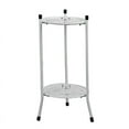 thumbnail image 1 of Two-Layer Elegant Metal Stand 7.87" x 2.95" x 4.92" 2-Tier White Metal Plant Stand, 1 of 9
