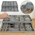 thumbnail image 1 of Two Layer Foldable Drawer Organizer Expandable Table Storage Rack For Cosmetic Jewelry Efficient Home Textile Organization, 1 of 9