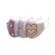 Two-Layer Reusable Kids Face Mask with Adjustable Earloop 3-Pack