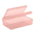thumbnail image 1 of Two-Layer Rigid Plastic Pencil Box, Stackable Large Storage with Snap-Lock Cover, Perfect for School, Office, Students, and Adults (Red), 1 of 2