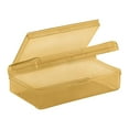 thumbnail image 1 of Two-Layer Rigid Plastic Pencil Box, Stackable Large Storage with Snap-Lock Cover, Perfect for School, Office, Students, and Adults (Yellow), 1 of 2