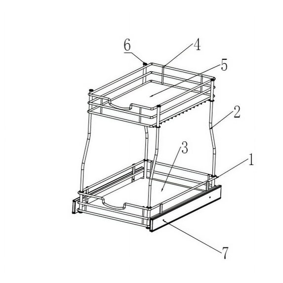 Two Layer Wire Slide Rack Basket (Chrome)