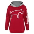 thumbnail image 1 of Two Legged Dog Womens Red Hoodie, 1 of 2
