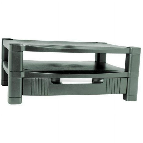 Two Level Stand Removable Drawer, 17 x 13 1/4 x 3-1/2 to 7, Black